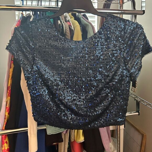 Adrianna Papell Two-Piece Embellished Dress with Tulle Skirt - Picture 6 of 10